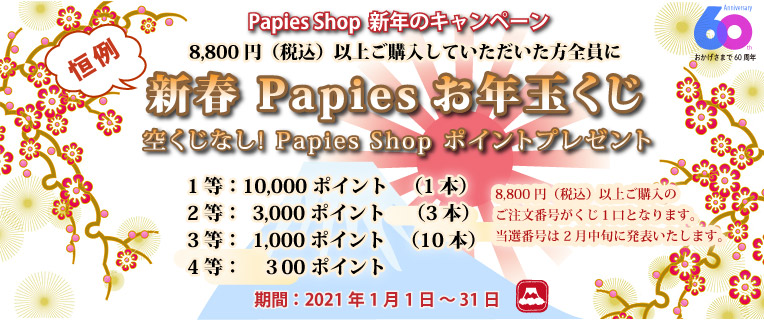 高品質 手芸用 紙バンド 専門店 Papies Shop 1月のキャンペーン